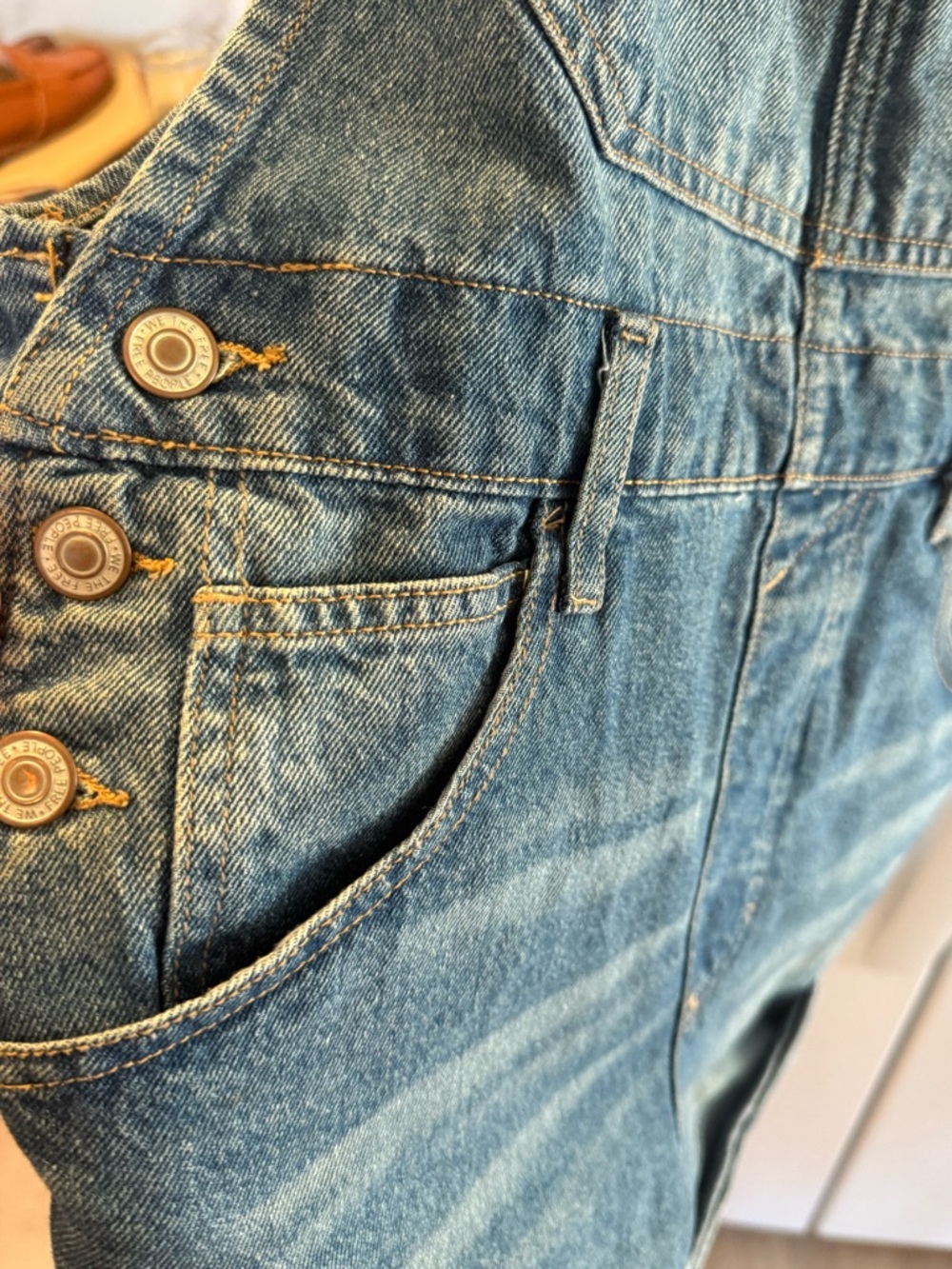 Free people denim jean overalls - Picture 5 of 11